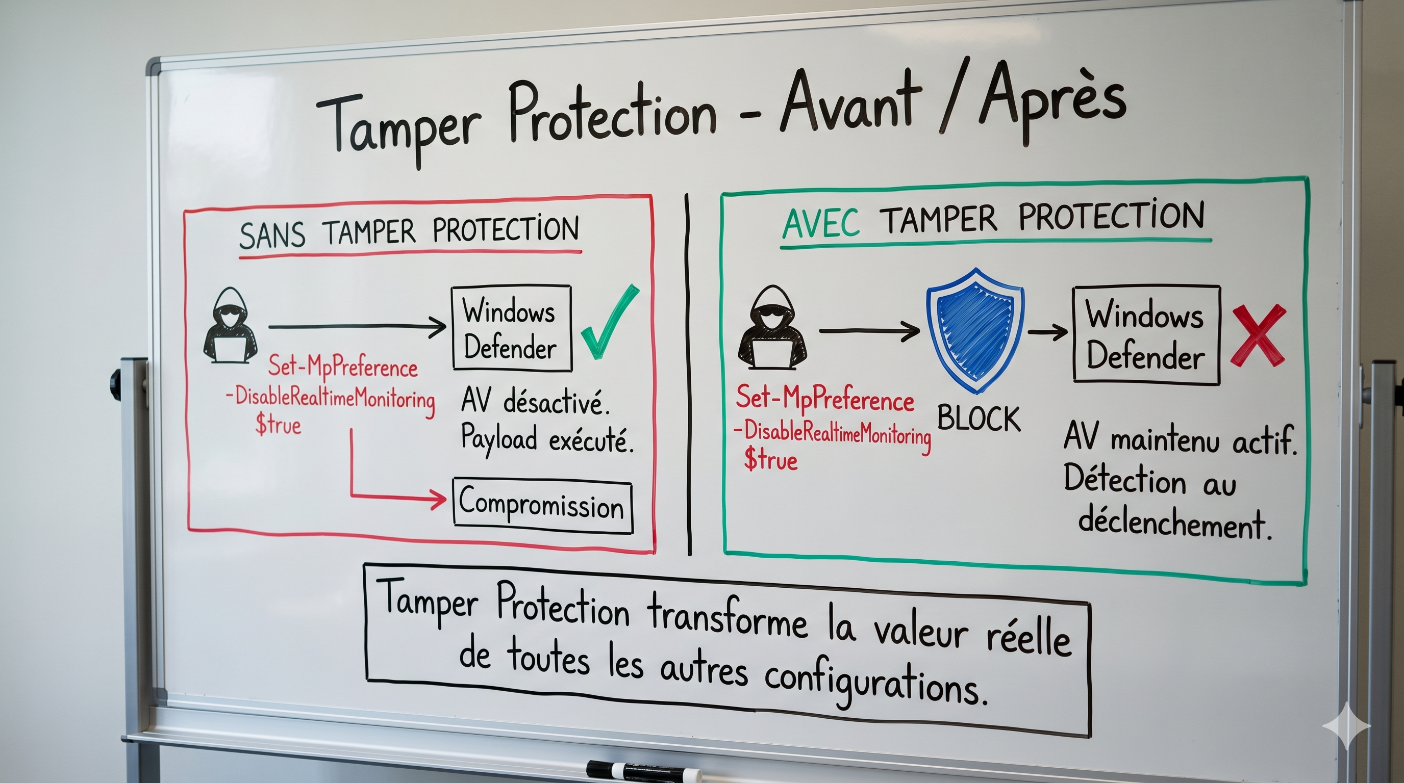 Tamper protection - Avant/Après